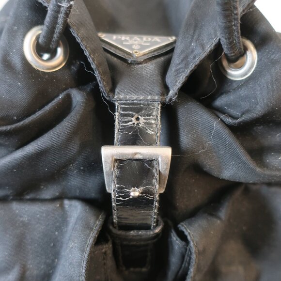 Womens Prada Milano 104 Black Nylon Shoulder Backpack Designer Handbag - Picture 12 of 14